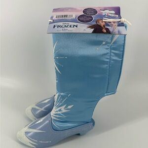 Disney Frozen 2 Elsa Costume Boots Girls Child One Size 4-13 Blue Halloween New